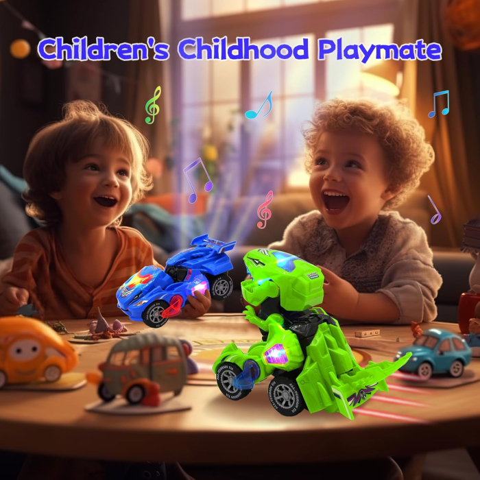 Jucarie Transformer robot- masina de curse cu telecomanda, sunete si LED-uri [4]