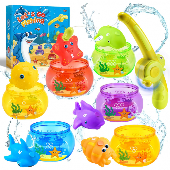 Jucarii magnetice de pescuit pentru baie set 13 piese [1]