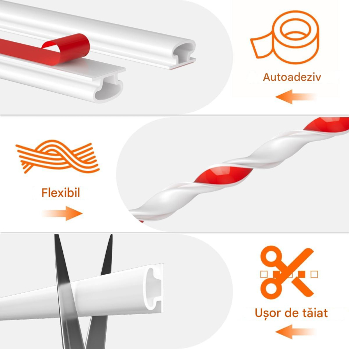 Garnitura etansare usi sau ferestre, cheder autoadeziv alb rola 15ML [2]