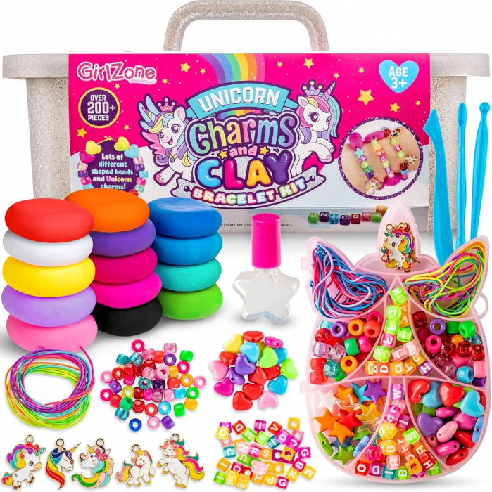 Kit de fabricare bijuterii unicorn pentru fete cu peste 200 piese [1]