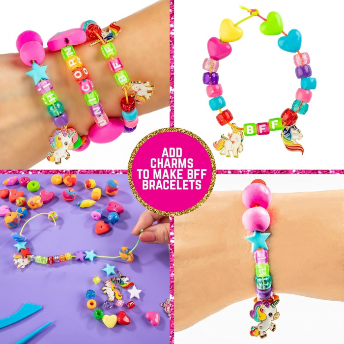 Kit de fabricare bijuterii unicorn pentru fete cu peste 200 piese [2]
