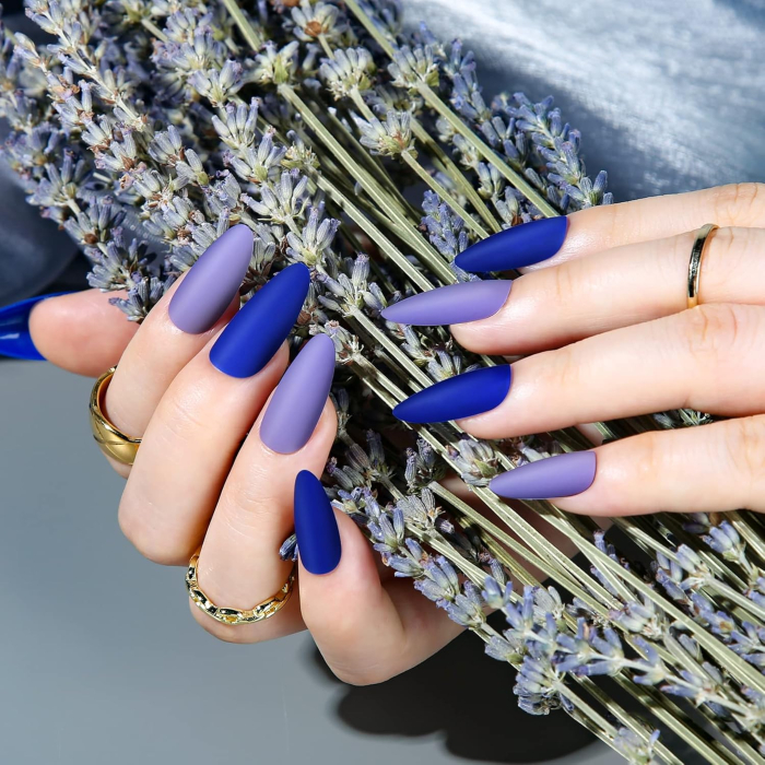 Unghii false 360 Piese Mate Formă de Migdale cu Lipici pentru Unghii – Multicolor [2]