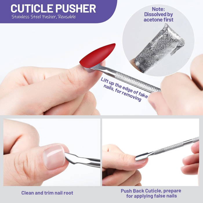 Unghii false 360 Piese Mate Formă de Migdale cu Lipici pentru Unghii – Multicolor [7]