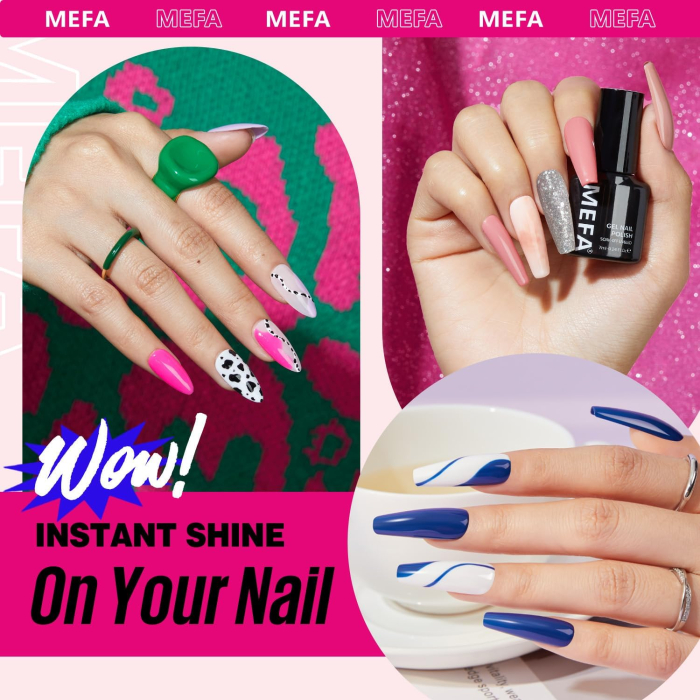 Kit de lac de unghii semi-permanent cu 12 culori și lampa UV 6 W, geluri UV [2]