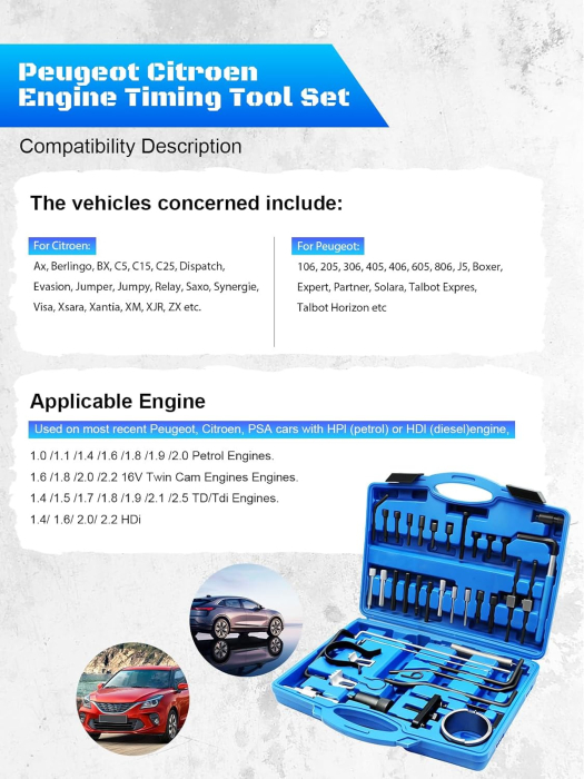 Kit Scule Calare Distribuție PSA 4086, Peugeot și Citroën, Benzină/Diesel [3]