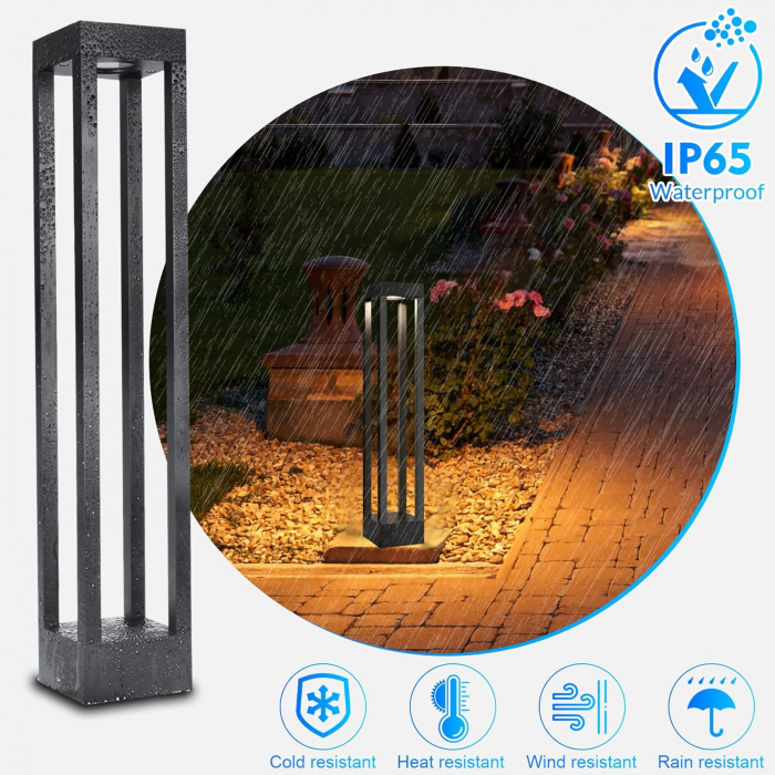 Lampa de gradina cu LED-uri 9W, iluminat 3000K, 60CM IP65 [2]
