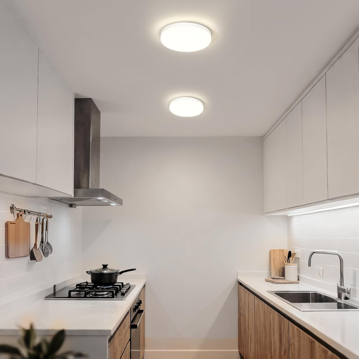 Set 2 Plafoniere LED, 36W, lampi Lumină Neutră 4000K, CRI 90+, Diametru 22 cm [4]