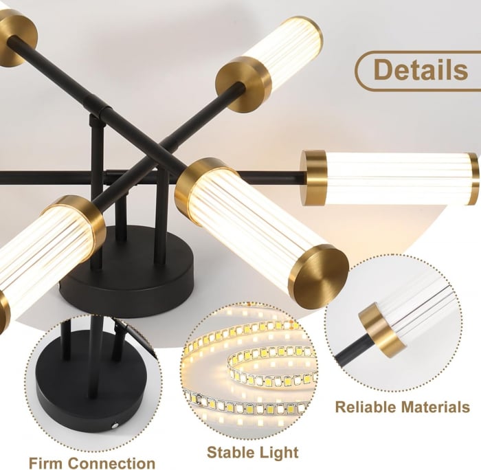 Lampa plafon cu 6 leduri si telecomanda, 24W cu 3 culori lumina [6]