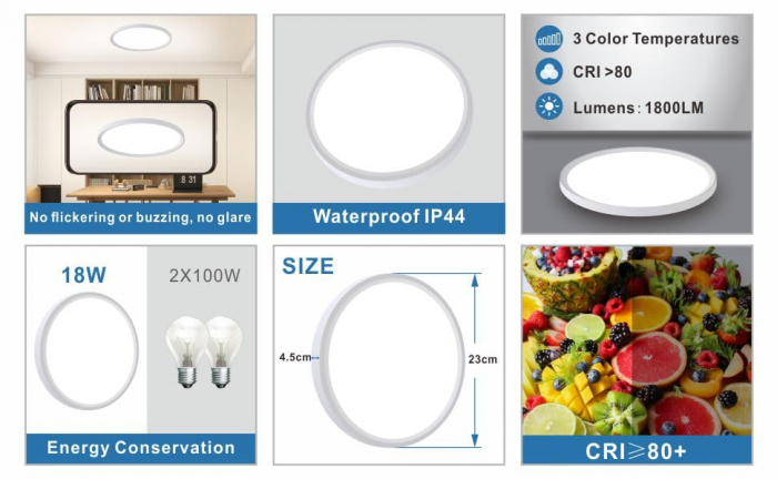 Lampi plafon led 230cm 18W set 2 buc [2]