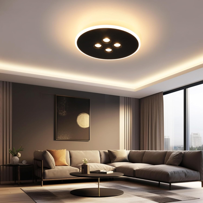 Lampa plafon LED 40W,intensitate reglabilă și telecomandă, rotunda 30cm, 3000K-6500K [2]