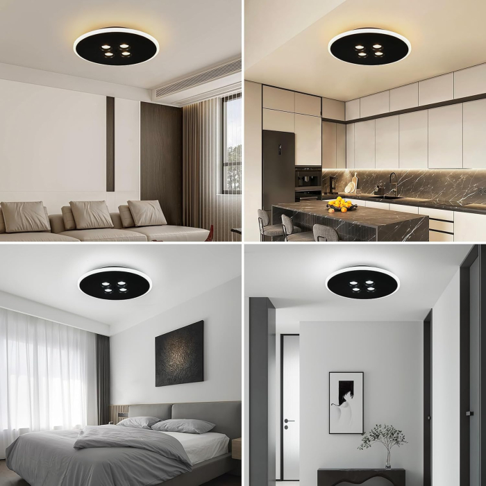 Lampa plafon LED 40W,intensitate reglabilă și telecomandă, rotunda 30cm, 3000K-6500K [9]