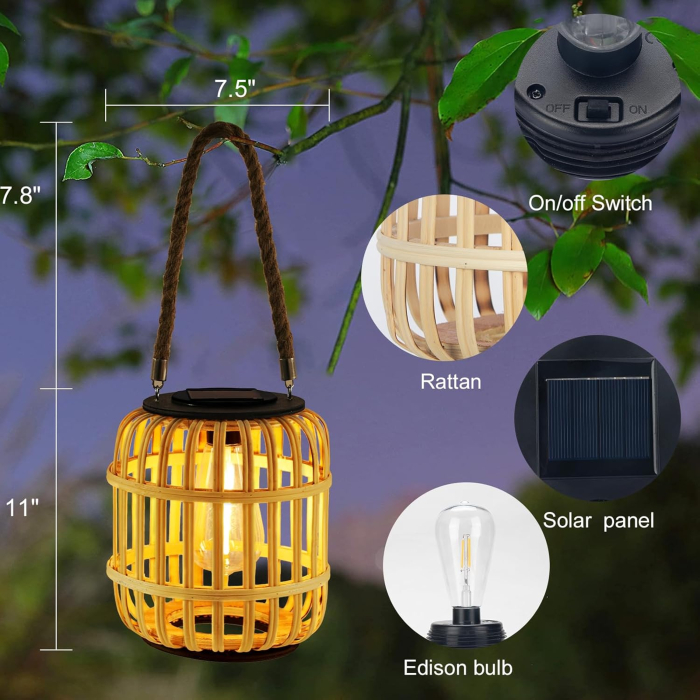 Lampa solara tip felinar pentru suspendare IP44 [2]