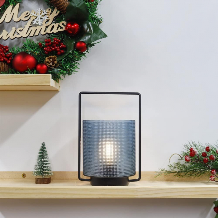 Lampa LED , tip felinar, cu temporizator H:20 cm [7]