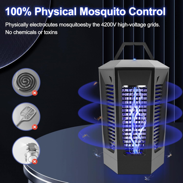Lampă UV pentru insecte pentru exterior și interior, 4200V 18W [3]