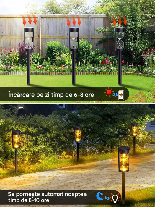 Lampi solare pentru gradina, cai de acces, impermeabile, de exterior set 4 lumini [2]