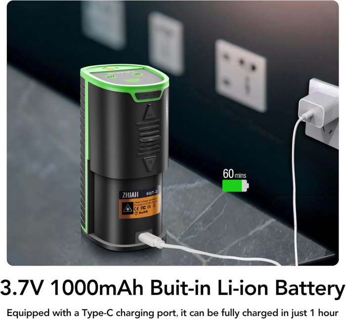 Nivela laser reincarcabila Li-Ion 1000mAh, bază magnetică la 360°, nivelare automată [2]