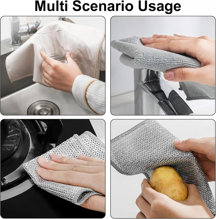 Lavete de lustruit din microfibră de sticlă 30 x 40 cm, set 12 bucati [6]