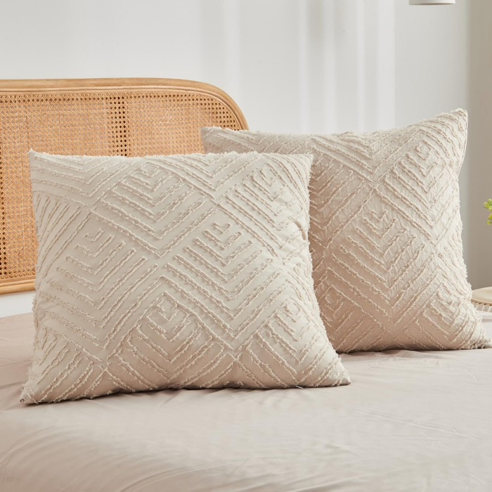 Lenjerie de pat crem, husa pilota 140x200 cm cu 1 feta perina 65x65 cm [6]