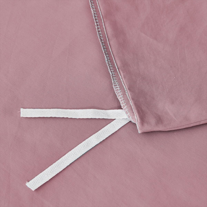 Lenjerie de pat roz 135x200  2 piese-1 husa pilota+ 1 husa perina 80x80 cm [6]