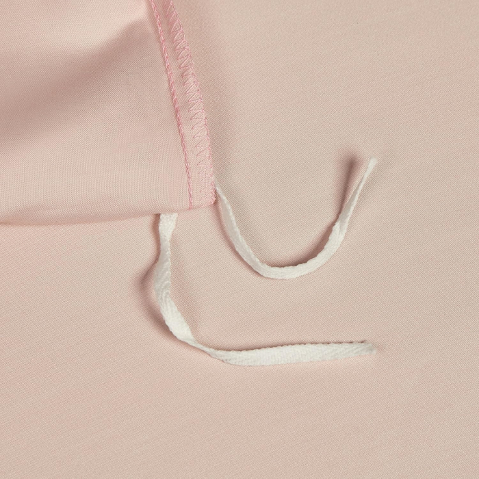 Lenjerie de pat din bambus, poliester, simplă, netedă, mătăsoasă, roz, pilota 220x240 cm cu 2 fete perini 65x65 cm [6]