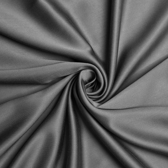 Lenjerie de pat din bambus, poliester, simplă, netedă, mătăsoasă, gri, pilota 260x240 cm cu 2 fete perini 65x65 cm [6]