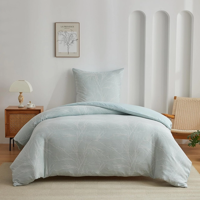 Lenjerie de pat Bleu, husa pilota 200x200 cm, 2 fete perini 80x80 cm [1]