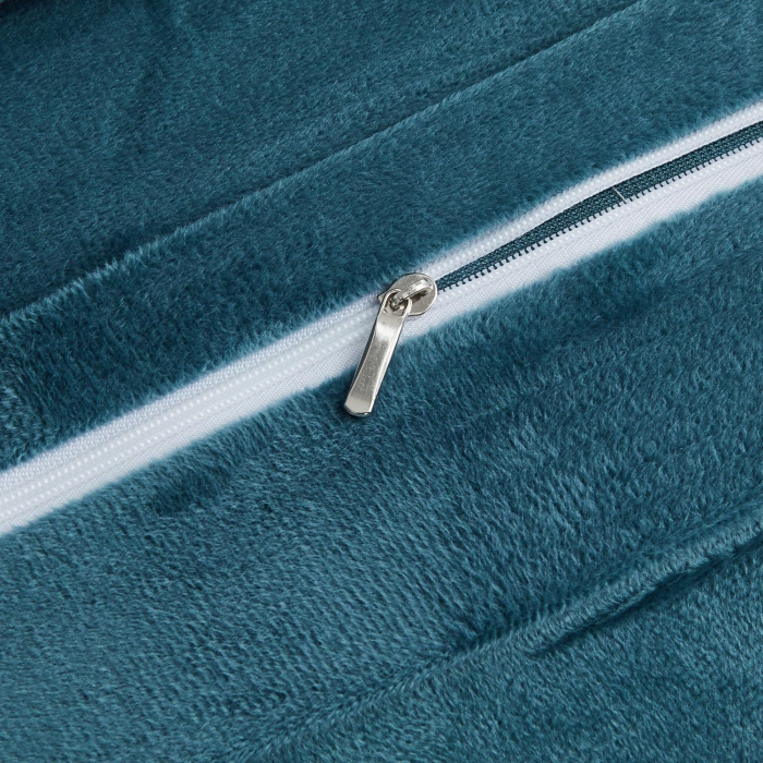 Lenjerie de pat albastra, husa pilota 260x240 cm cu 2 fete perini 65x65 cm [4]