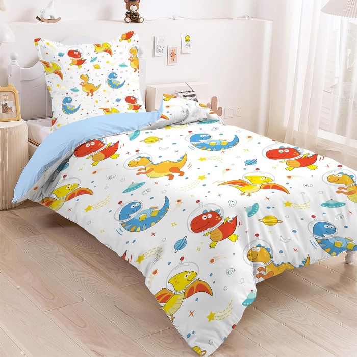 Lenjerie de pat pentru copii 2 piese-1 husa pilota 135x200 cm+ 1 husa perina 80x80 cm [4]