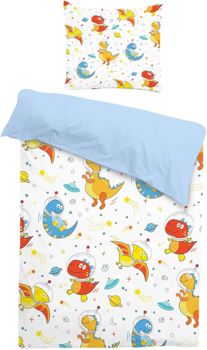 Lenjerie de pat pentru copii 2 piese-1 husa pilota 135x200 cm+ 1 husa perina 80x80 cm [1]