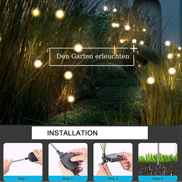 Lumini solare 4 bucati, 24 capete LED, IP65 [3]
