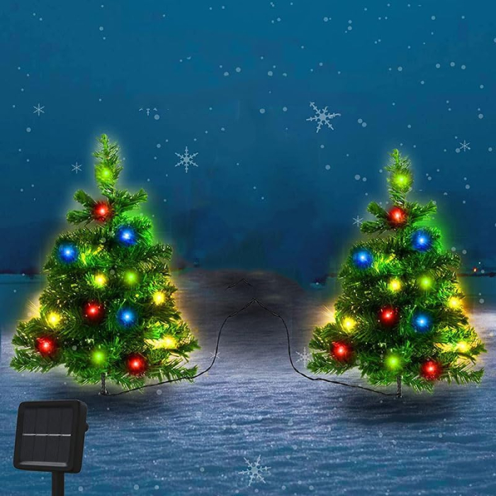 Braduti artificiali 50 cm cu instalatii solare 7 culori, IP65, 2 bucati [1]