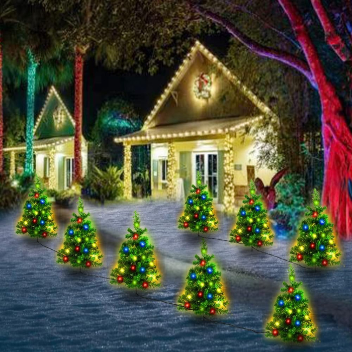 Braduti artificiali 50 cm cu instalatii solare 7 culori, IP65, 2 bucati [3]