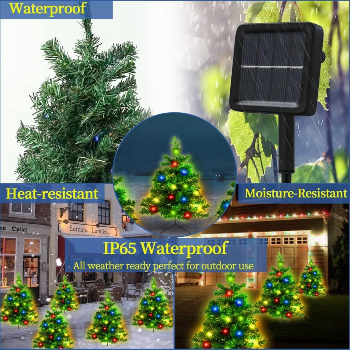 Braduti artificiali 50 cm cu instalatii solare 7 culori, IP65, 2 bucati [2]