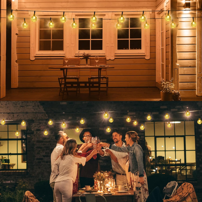 Lumini solare pentru exterior, 65 LED-uri, IP65, cu 8 moduri de iluminare, 10 m [8]