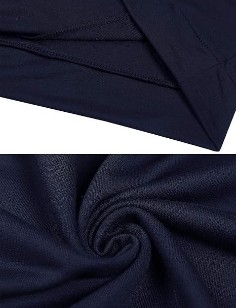 Tricou albastru sport pentru barbati, cu gluga si buzunar fata, M [7]