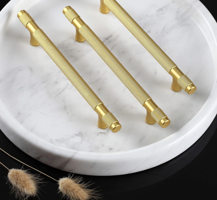 Manere aurii rotunde din zinc, lungime 160 mm intre gauri, 10 bucati [5]