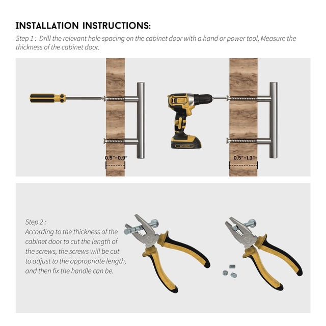 Manere negre cu suporti arginti 180 cm, 128 cm intre gauri, set 10 bucati [4]