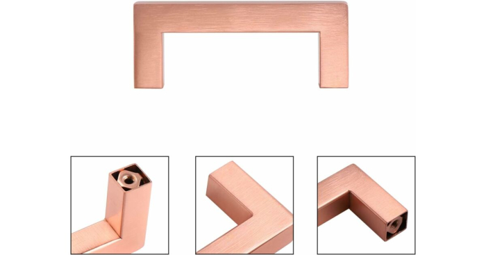 Manere Roz-aurii pentru dulapuri- 202 mm, 192mm intre gauri set 15 buc [3]