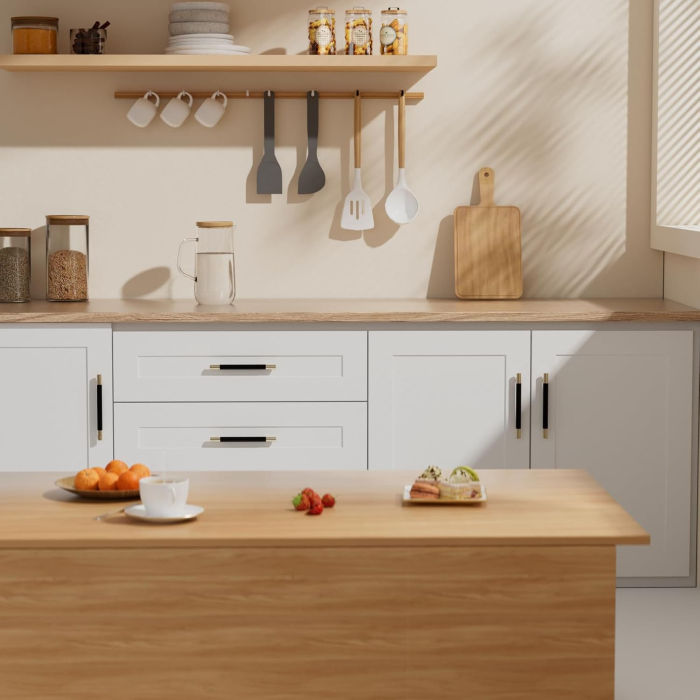 Manere aurii cu zimti negri 180 cm, 128 cm intre gauri, set 10 bucati [5]