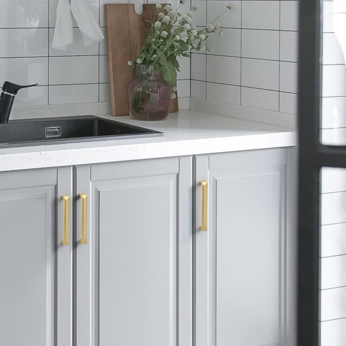 Manere aurii pentru dulapuri- 170 mm, 160mm intre gauri set 10 buc [7]