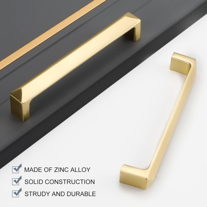 Manere aurii pentru dulapuri- 170 mm, 160mm intre gauri set 4 buc [3]