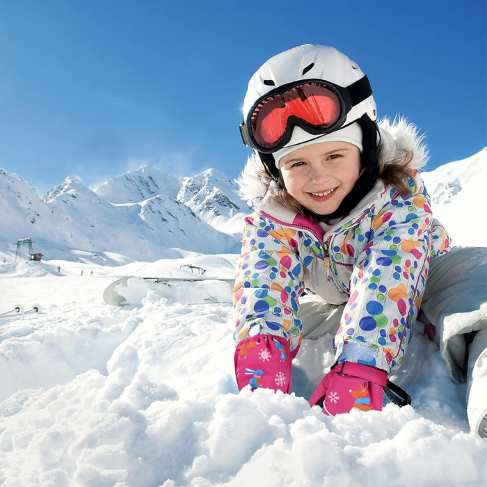 Manusi de iarna pentru copii 1-3 ani Roz inchis, 1 deget [4]