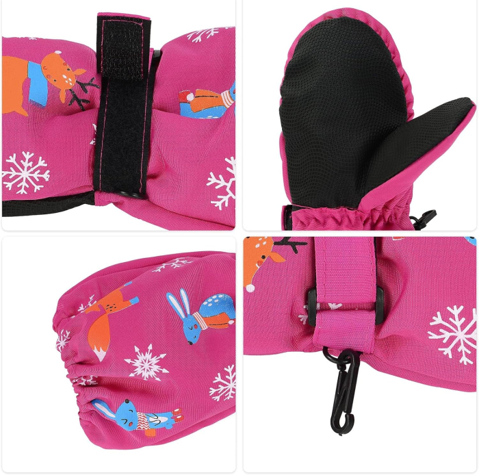 Manusi de iarna pentru copii 4-7 ani albastre, 1 deget [2]