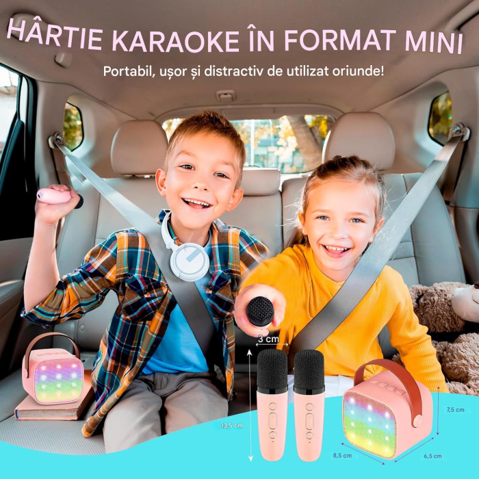 Aparat de Karaoke cu 2 microfoane pentru copii [4]