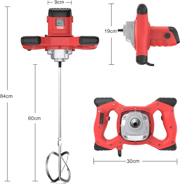 Mixer Electric Mortar și Vopsea, 2100W, 6 Viteze, Paletă Dublă [6]