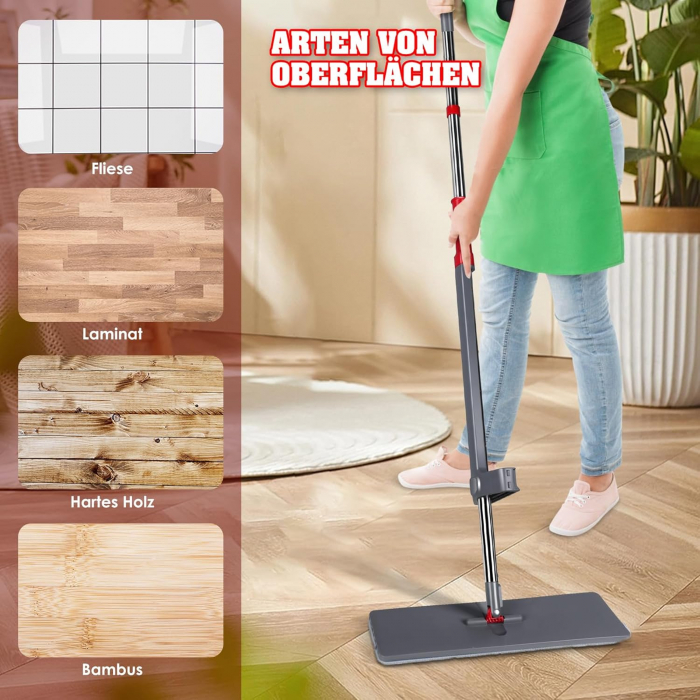 Mop cu functie de scurgere, talpa de 36 cm, coada extensibila 130-147 cm, 6 rezerve [7]