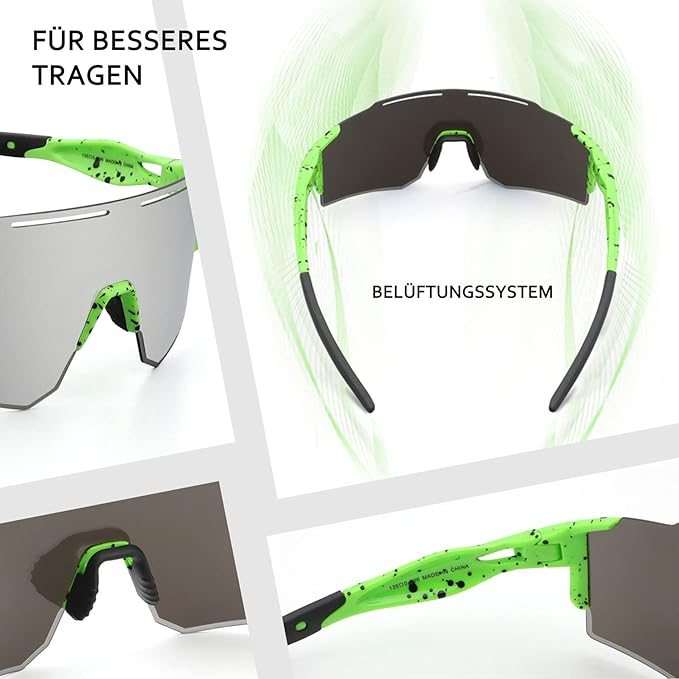 Ochelari de soare pentru ciclism, polarizați, pentru bărbați și femei, protecție UV400 [6]