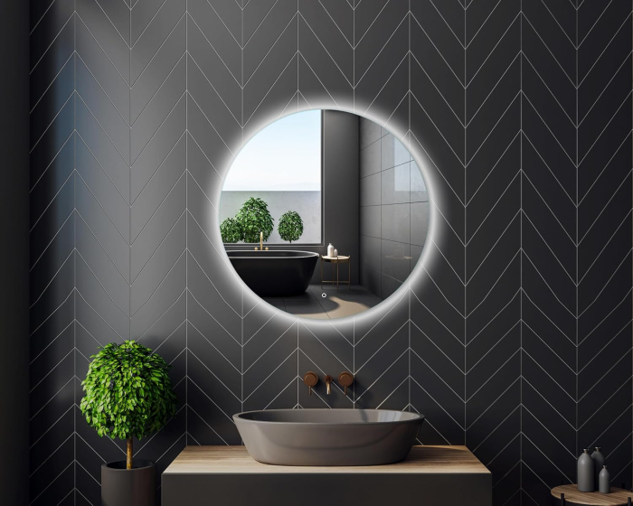 Oglinda de baie 50 cm, iluminata 135 LED-uri 6000K, comanda tactila, 15W A++ [3]