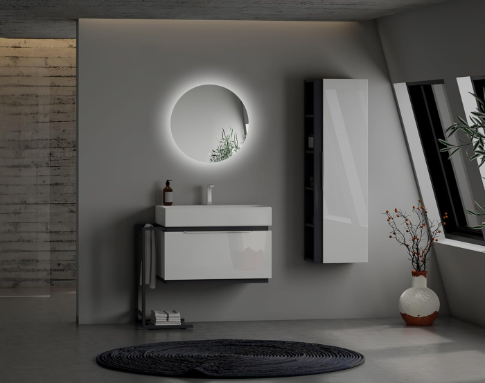 Oglinda de baie 50 cm, iluminata 135 LED-uri 6000K, comanda tactila, 15W A++ [5]