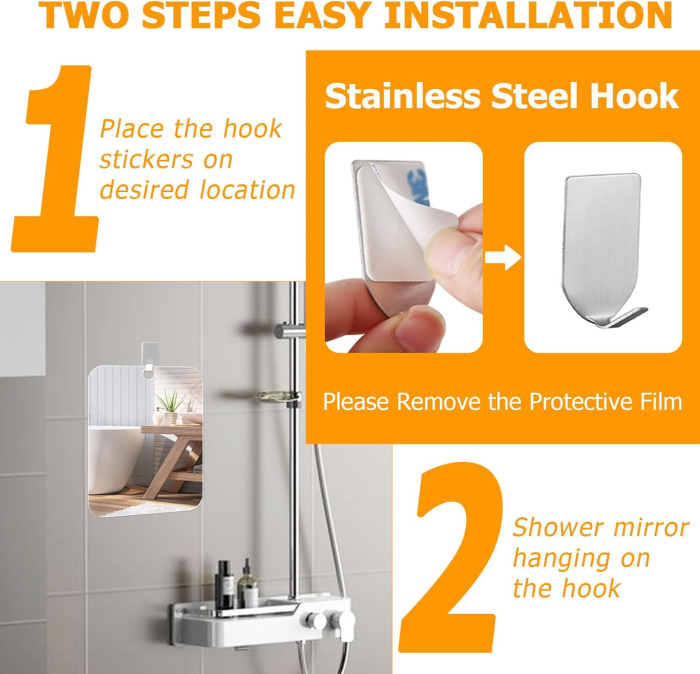 Oglinda de dus fara rama,fara aburire, fara gaurire 26x25 cm [6]